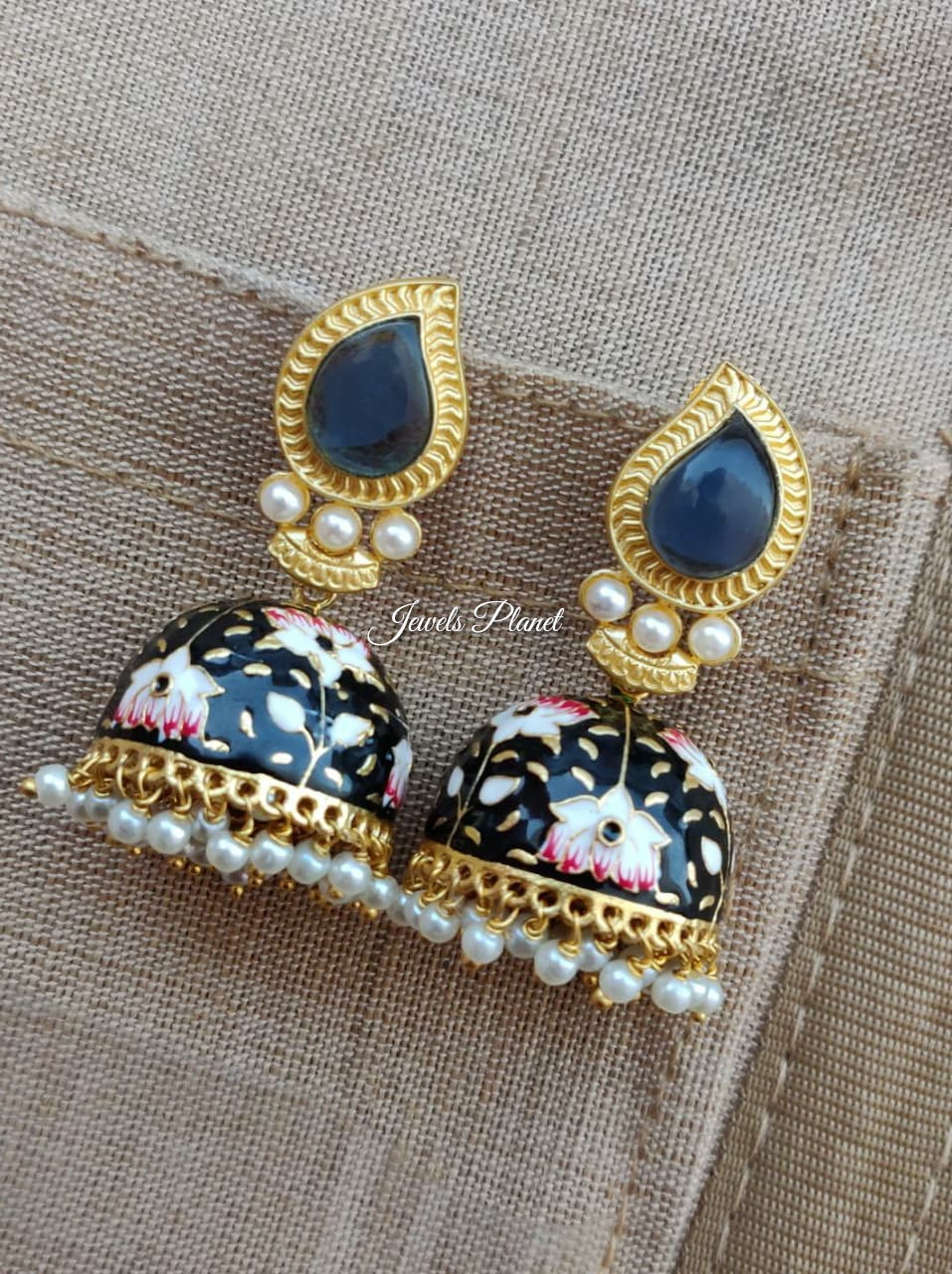 Pranjal Meenakari Jhumkas