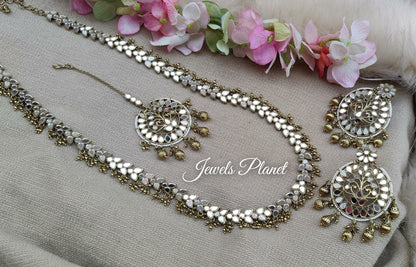 Purva Long Mirror Necklace