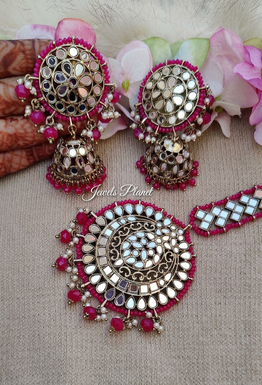 Garima Mirror Jhumki Tikka