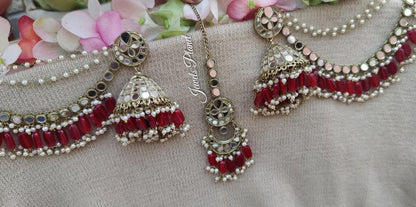 Tulika Mirror Jhumki Tikka