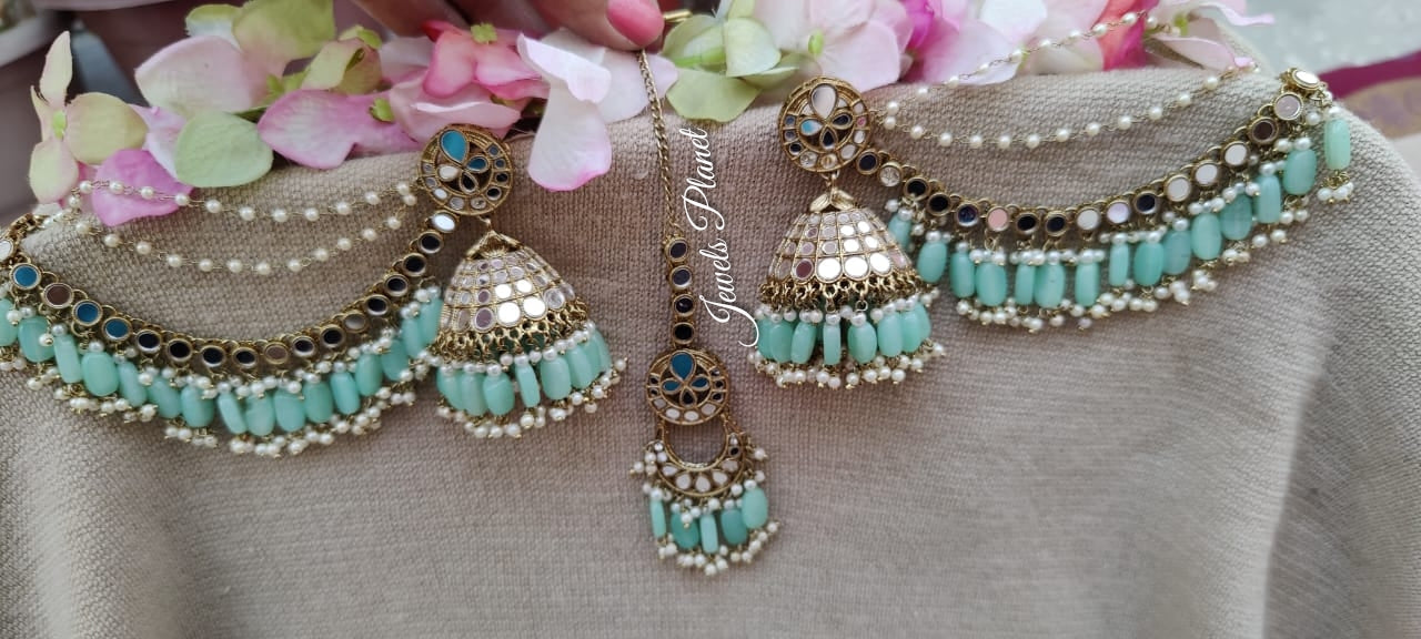 Tulika Mirror Jhumki Tikka