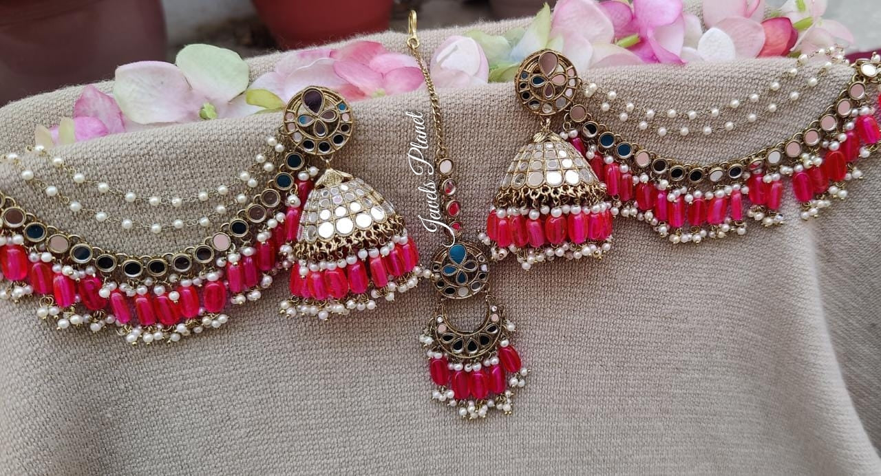 Tulika Mirror Jhumki Tikka