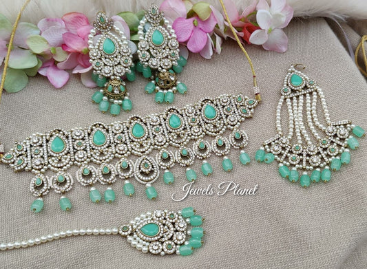 Zikra Jhumar Choker Set