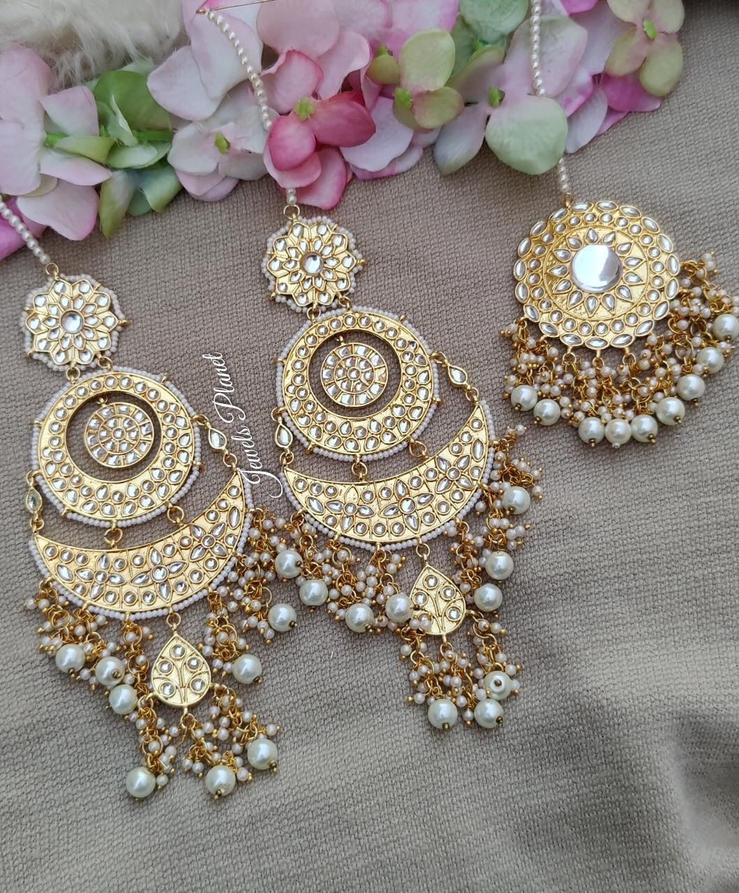 Harman Kundan Earrings Tikka