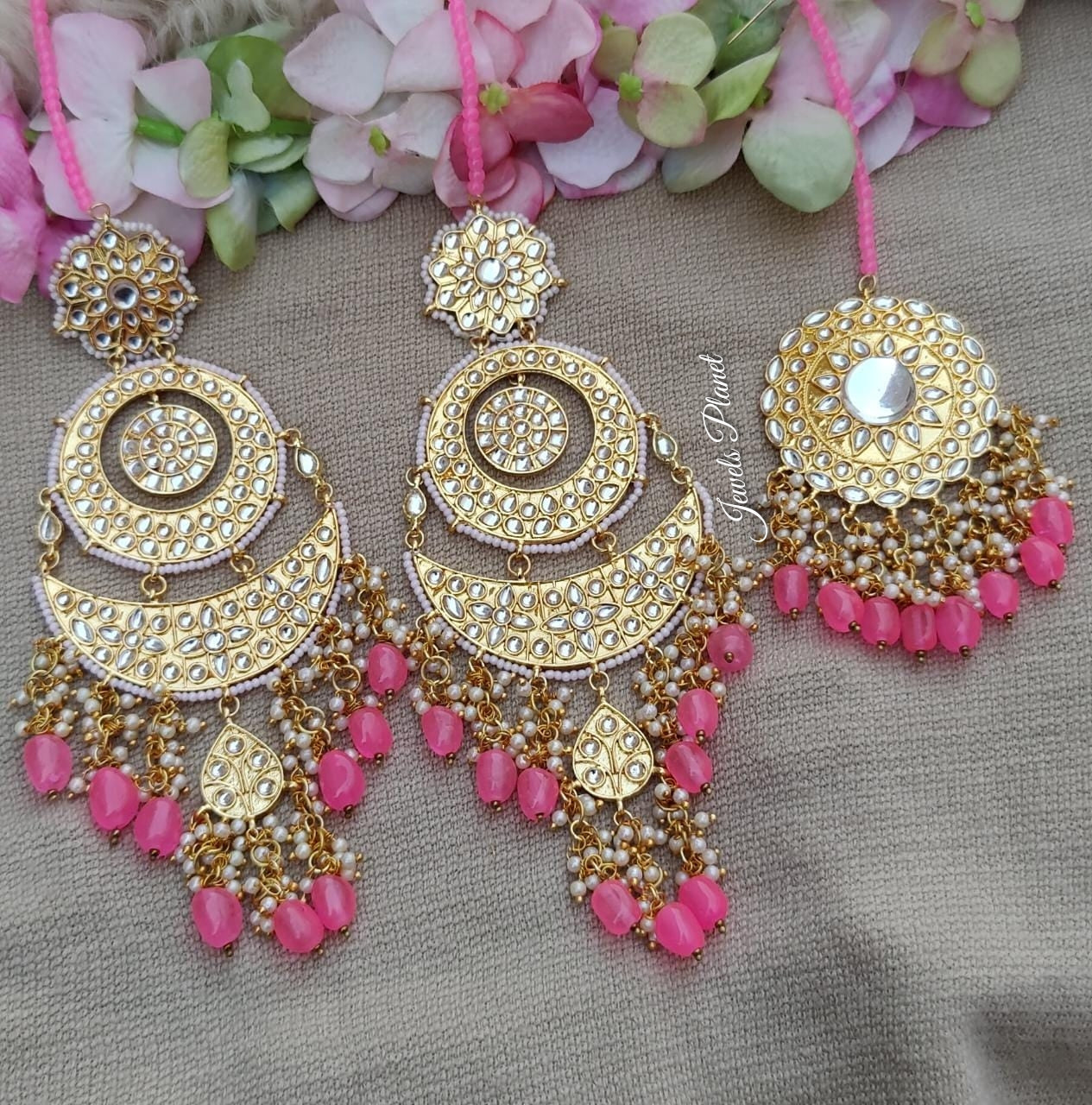 Harman Kundan Earrings Tikka