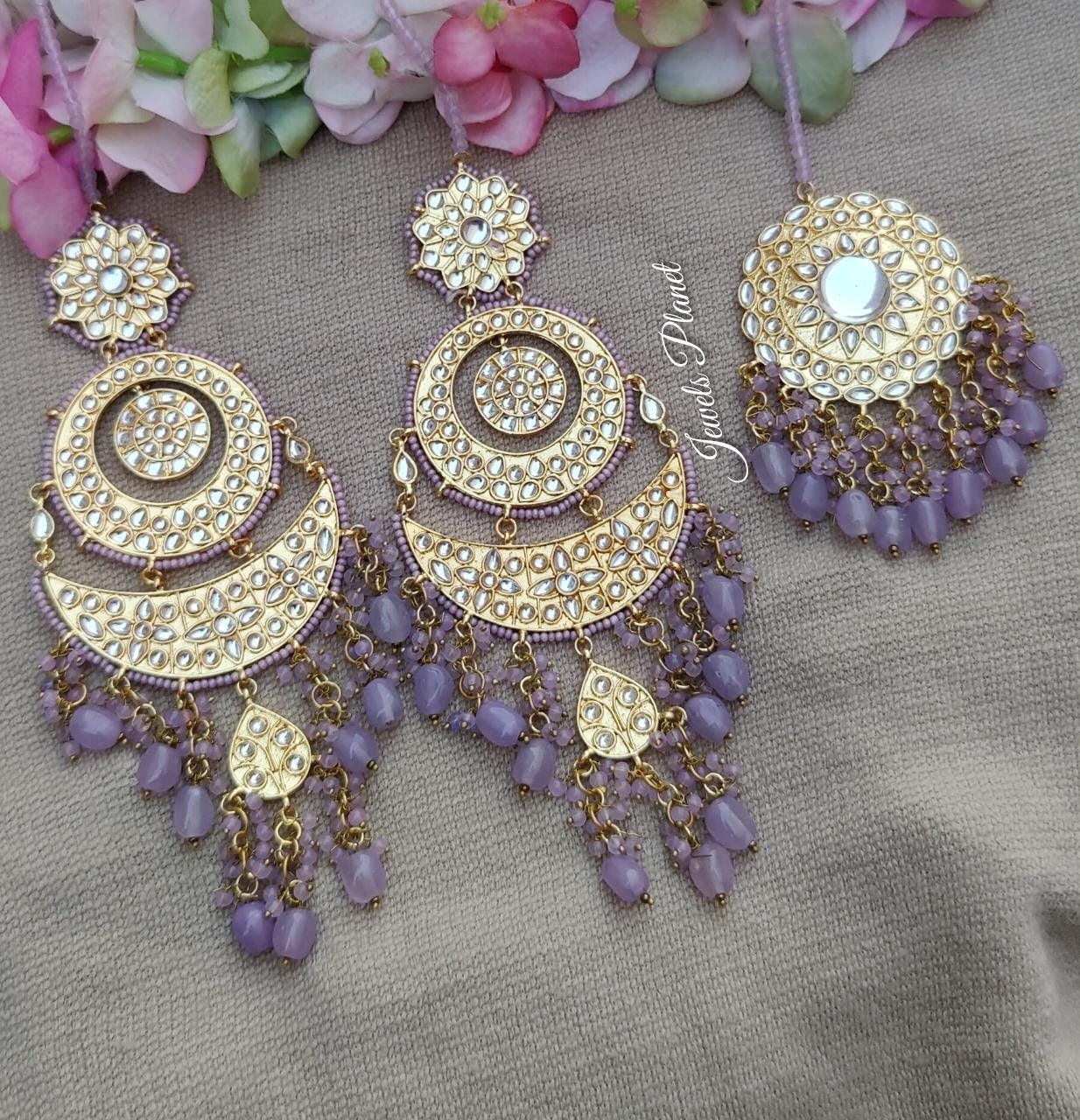 Harman Kundan Earrings Tikka