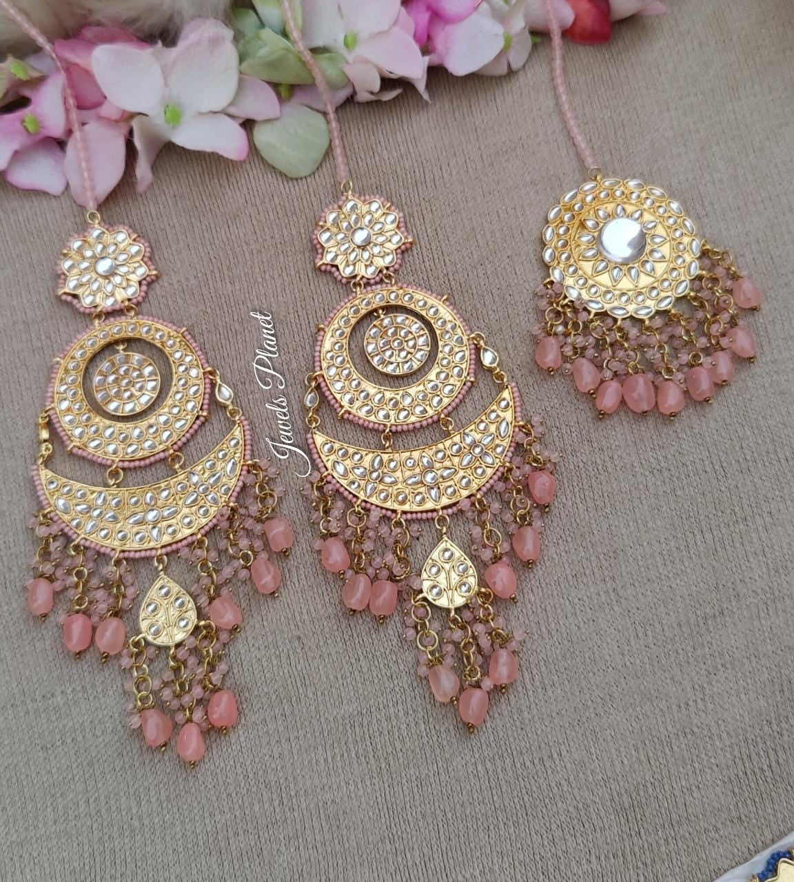 Harman Kundan Earrings Tikka