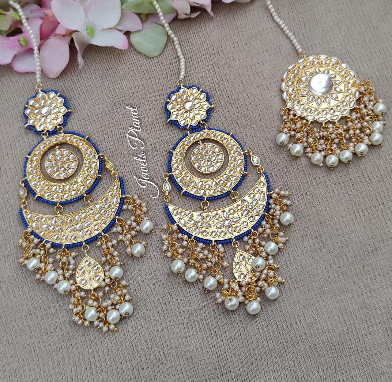 Harman Kundan Earrings Tikka