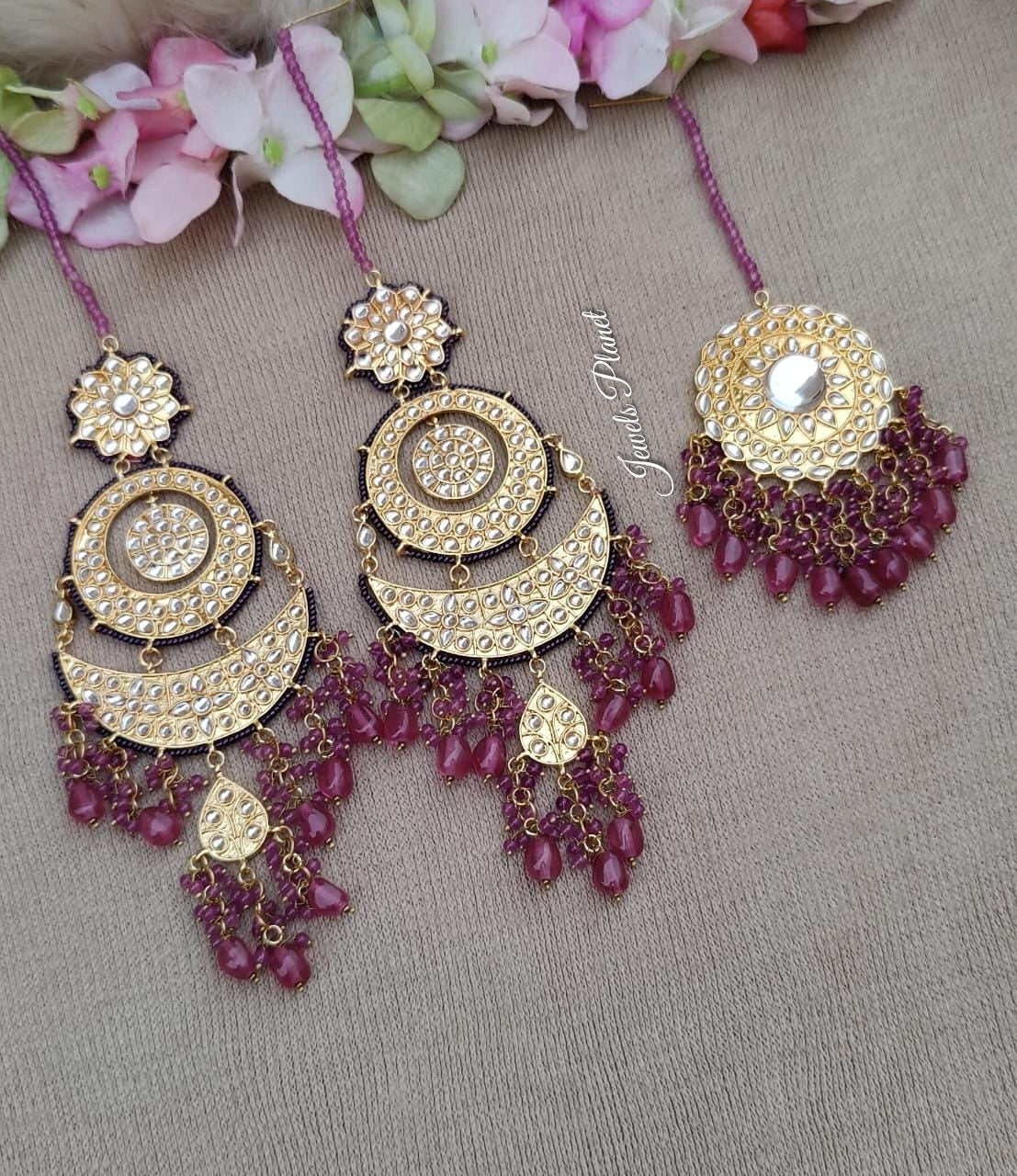 Harman Kundan Earrings Tikka