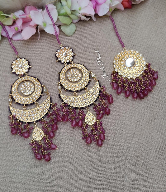 Harman Kundan Earrings Tikka