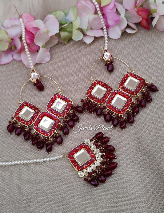 Athiya Kundan Earrings Tikka