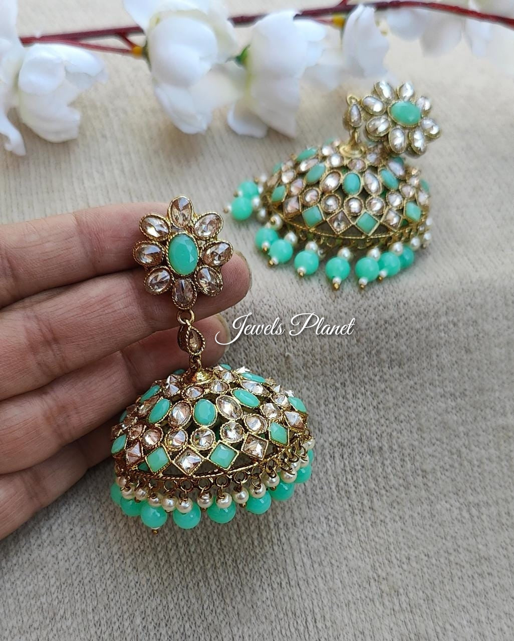 Ratika Polki Jhumkas