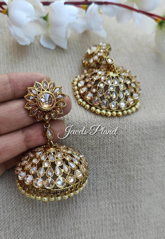 Simra Polki Jhumkas