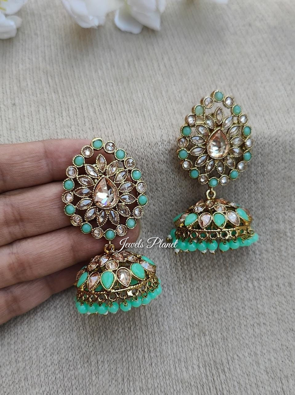 Sehar Polki Jhumkas