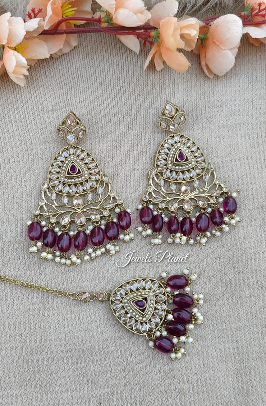 Vidhi Polki Earrings Tikka