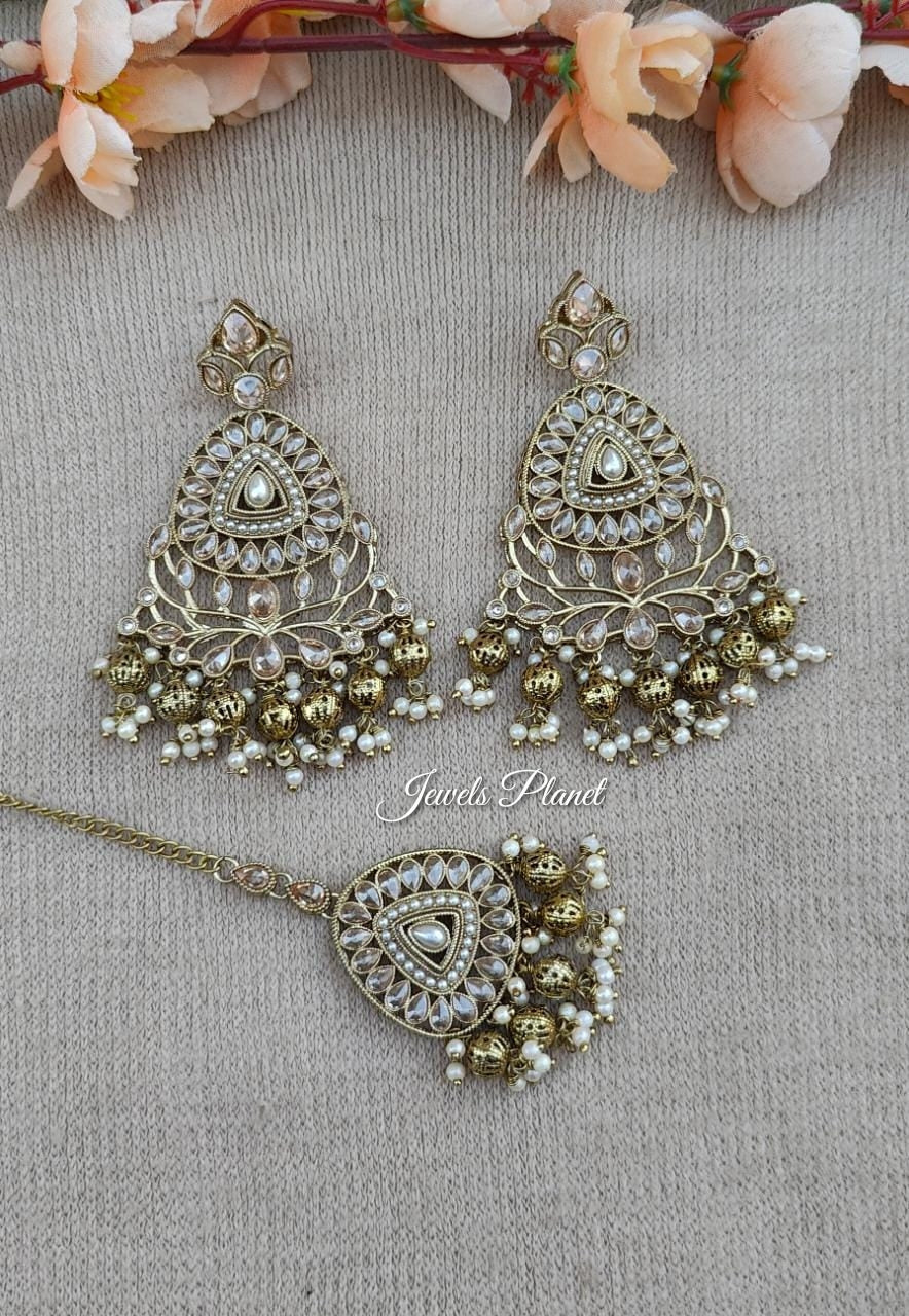 Vidhi Polki Earrings Tikka