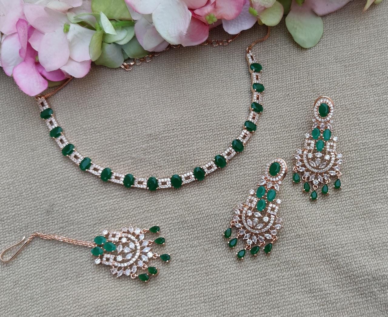 Arya AD/CZ Necklace Set