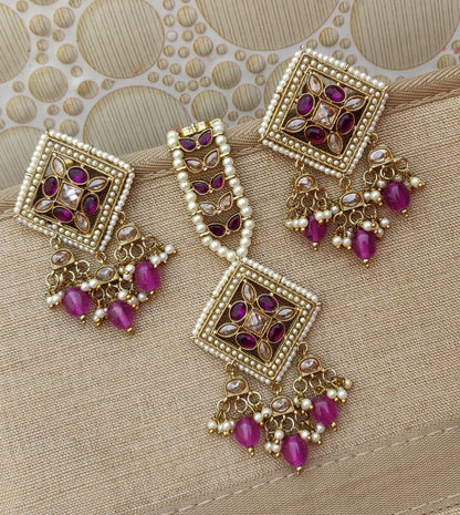 Kite Polki Earrings Tikka