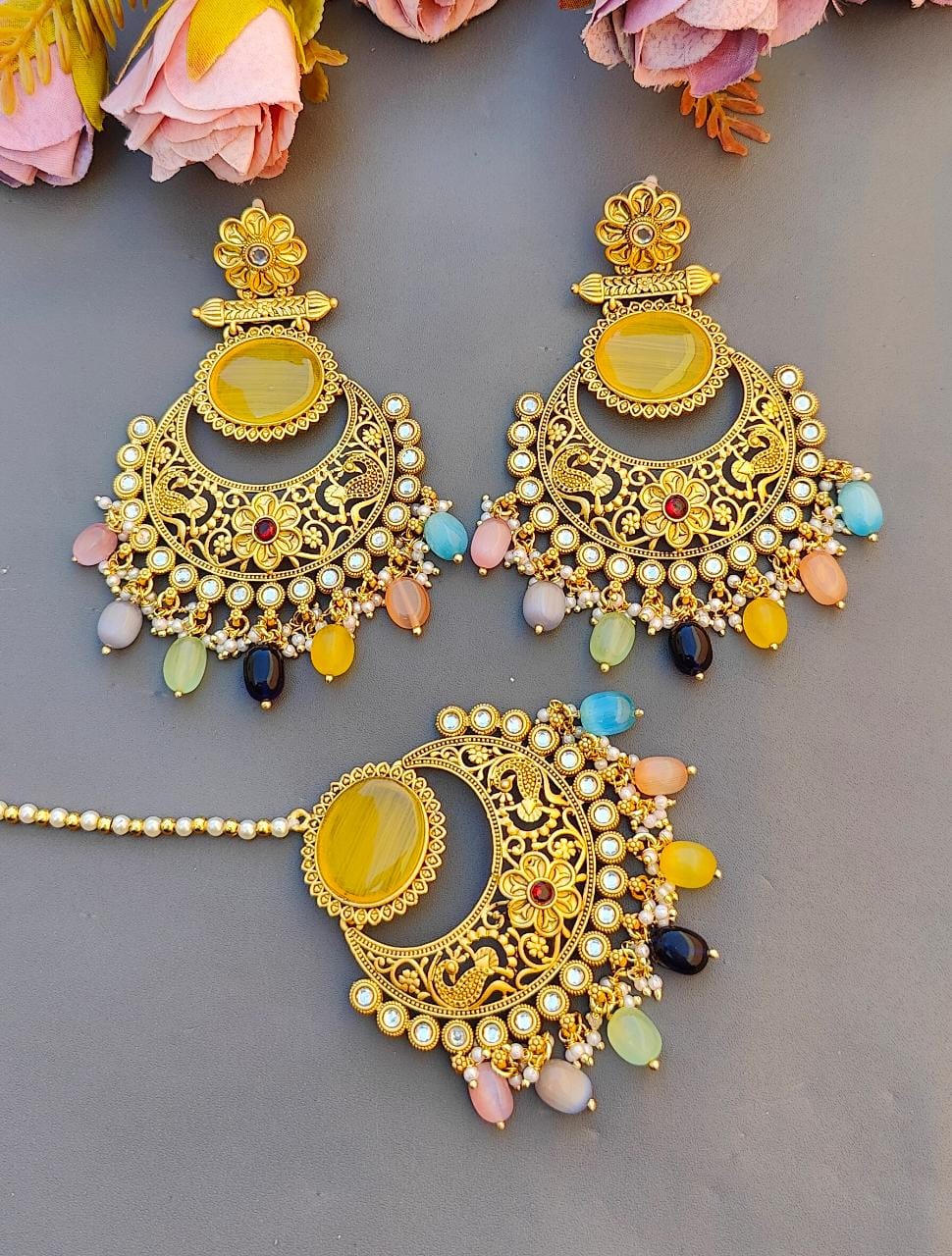 Mahek Earrings Tikka