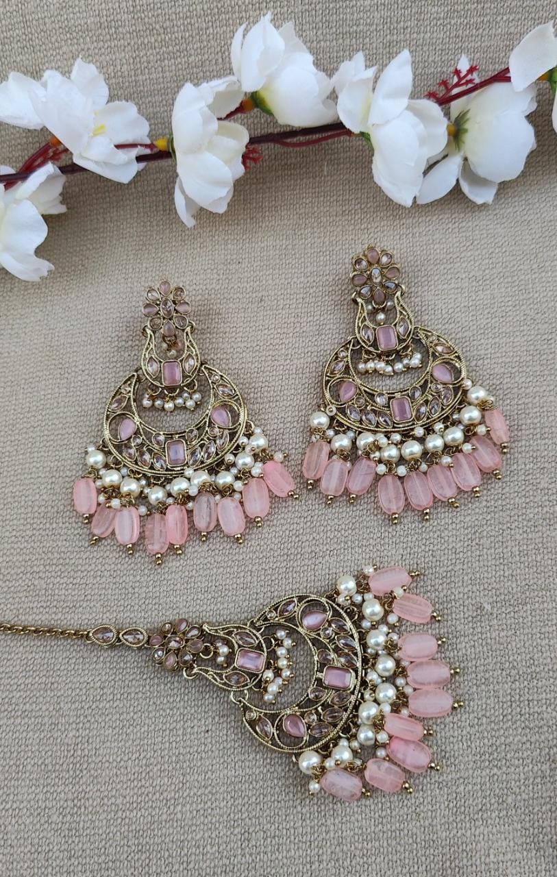 Ahana Polki Earrings Tikka