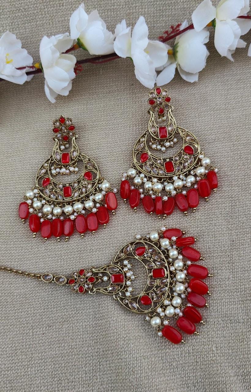 Ahana Polki Earrings Tikka