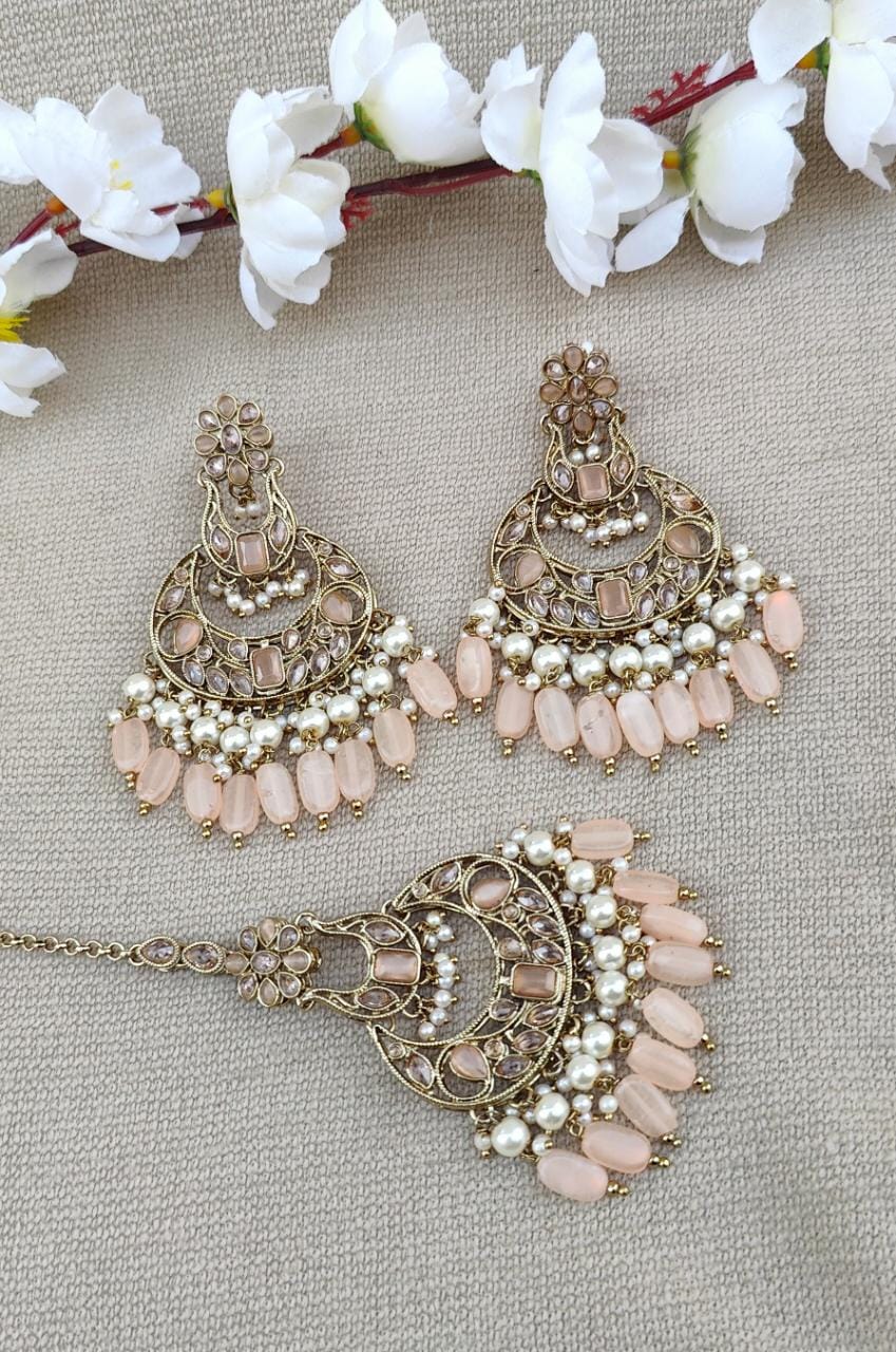 Ahana Polki Earrings Tikka