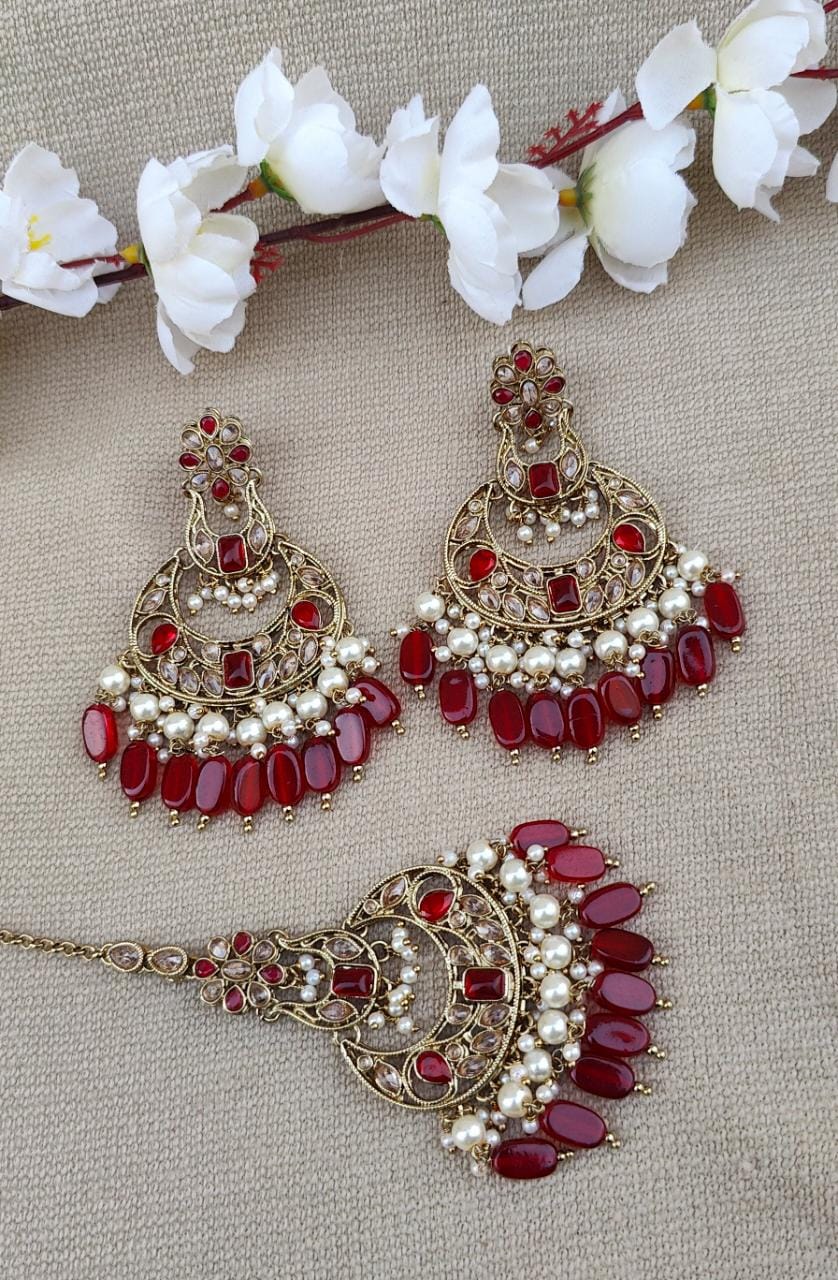 Ahana Polki Earrings Tikka