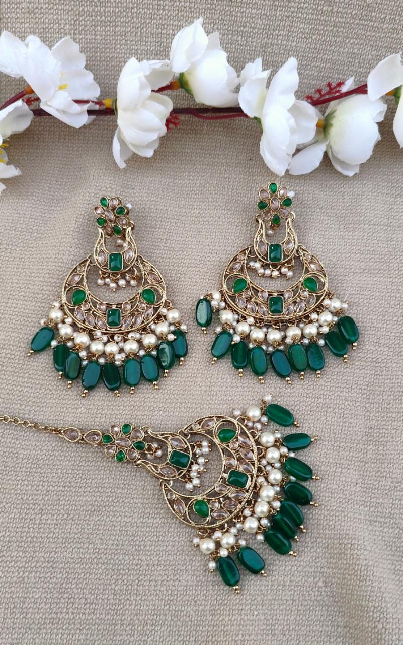 Ahana Polki Earrings Tikka