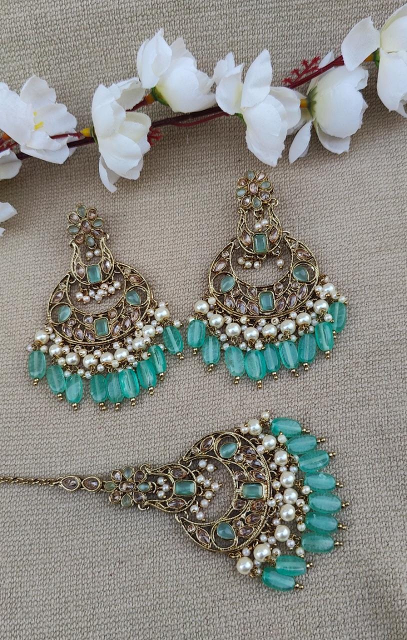 Ahana Polki Earrings Tikka