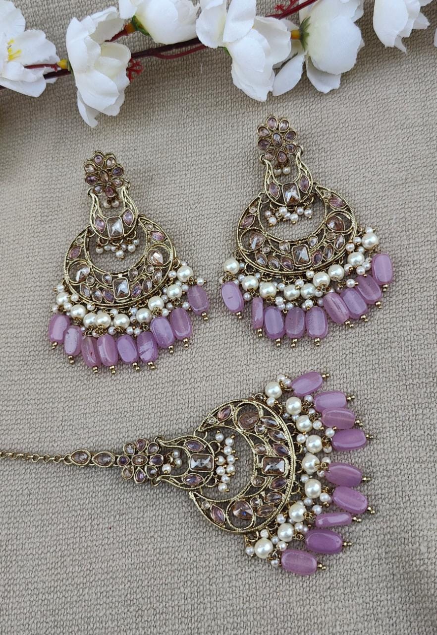 Ahana Polki Earrings Tikka