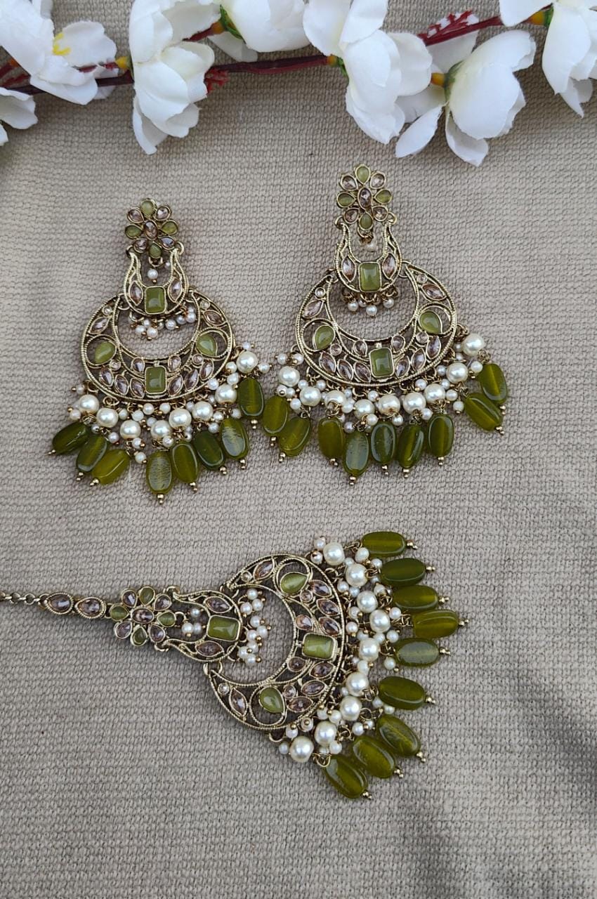 Ahana Polki Earrings Tikka