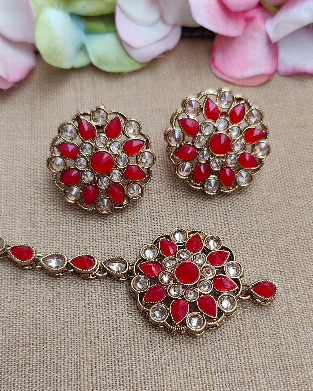 Anaya Polki Earrings Tikka