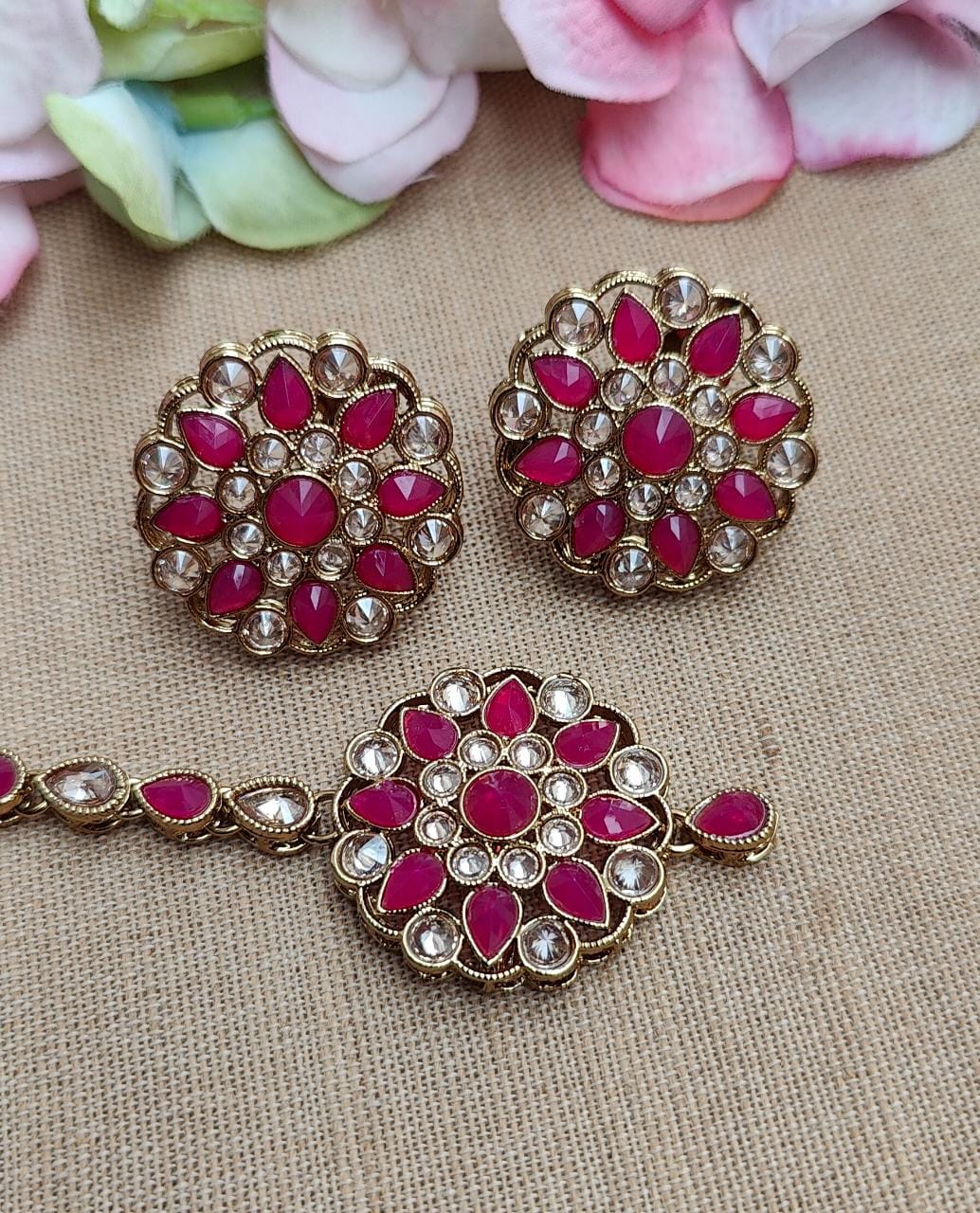 Anaya Polki Earrings Tikka