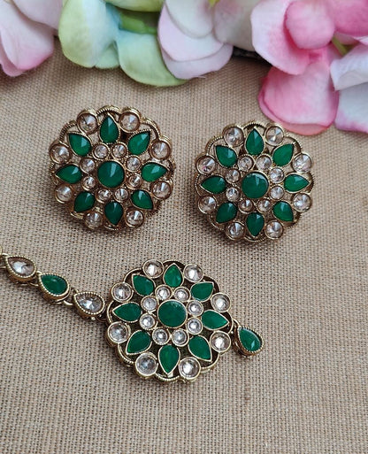 Anaya Polki Earrings Tikka