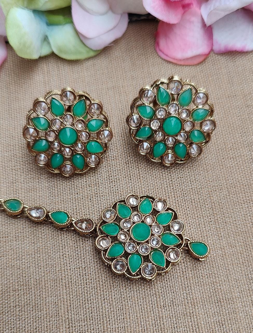 Anaya Polki Earrings Tikka