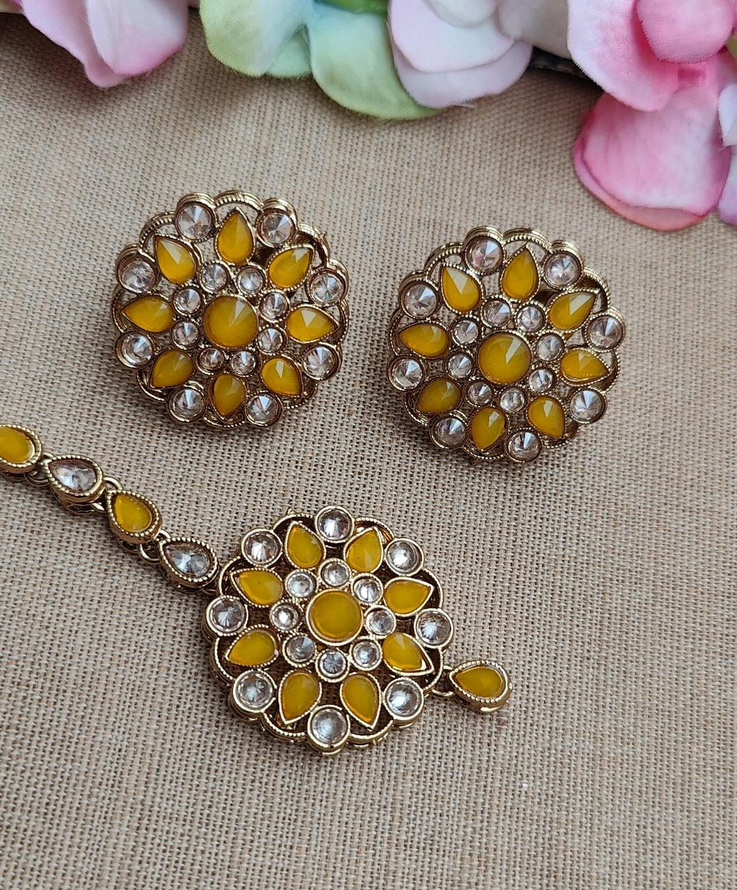 Anaya Polki Earrings Tikka