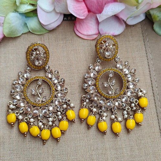 Leaf Polki Earrings