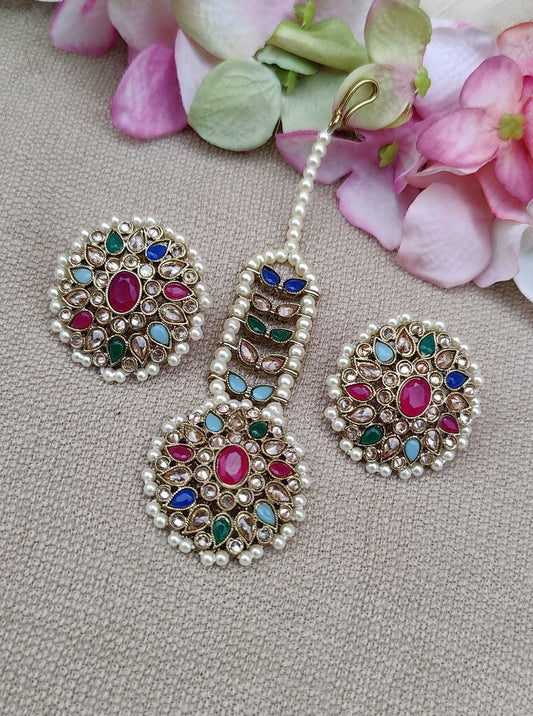 Ruhani Studs Earrings Tikka