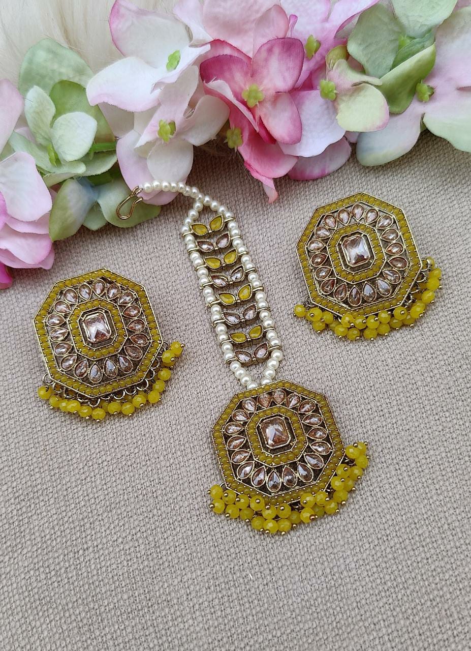 Asmi Polki Earrings Tikka