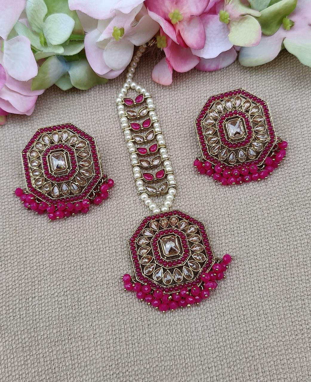 Asmi Polki Earrings Tikka