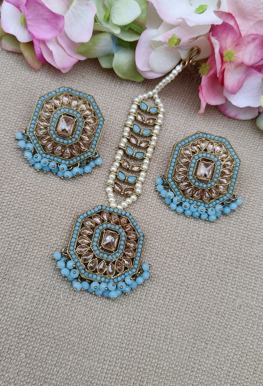 Asmi Polki Earrings Tikka