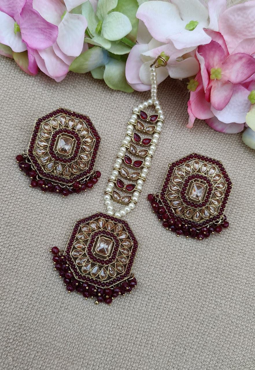 Asmi Polki Earrings Tikka