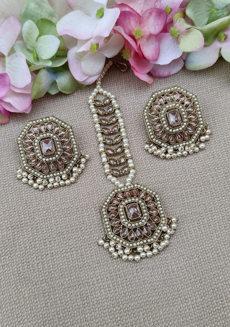 Asmi Polki Earrings Tikka