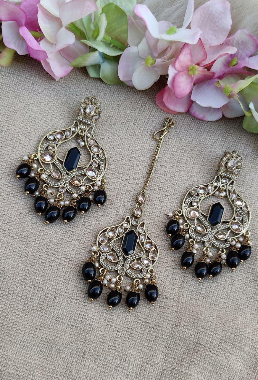 Adheena Polki Earrings Tikka