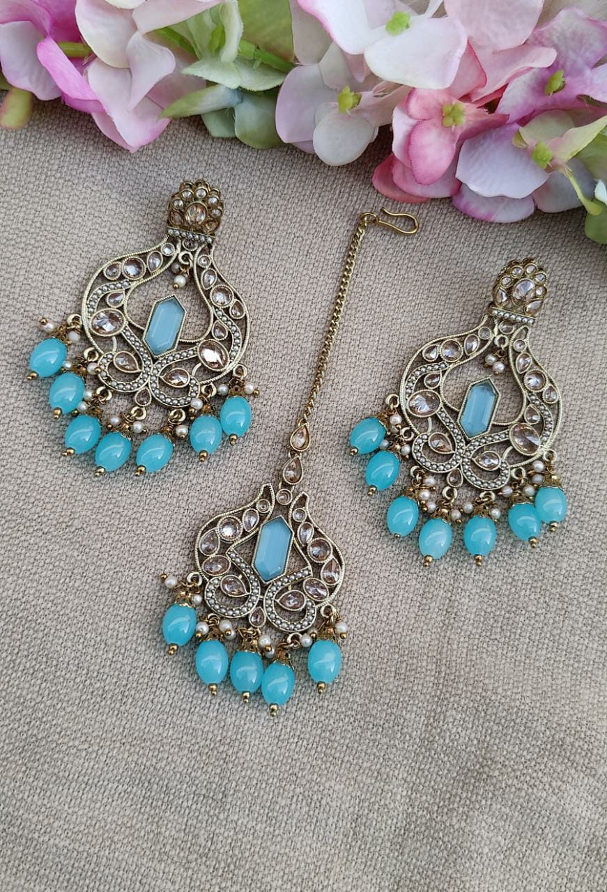 Adheena Polki Earrings Tikka