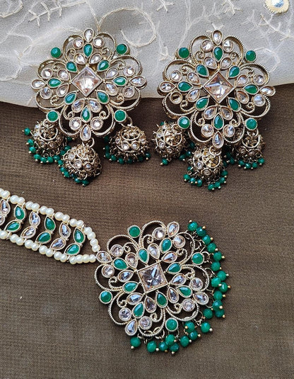 Raveena Polki Earrings Tikka