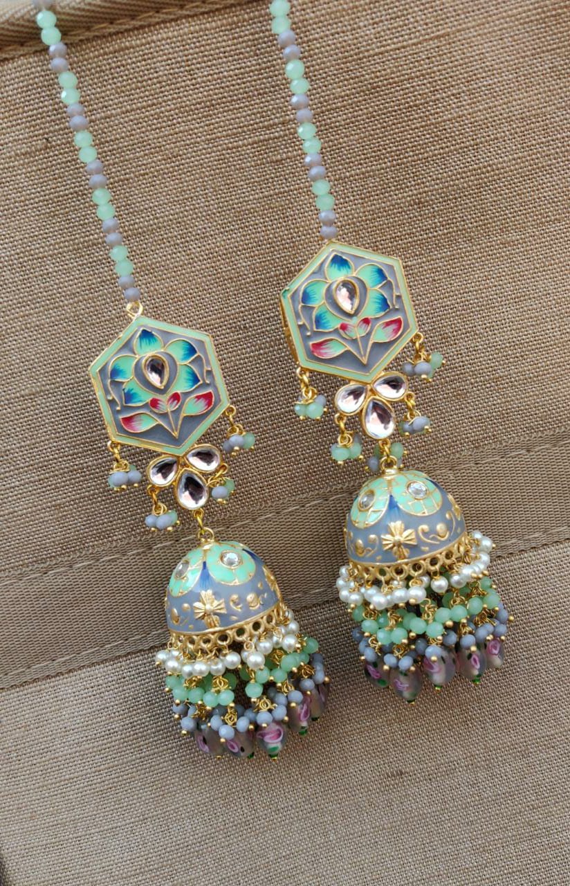 Harvey Meenakari Jhumkas