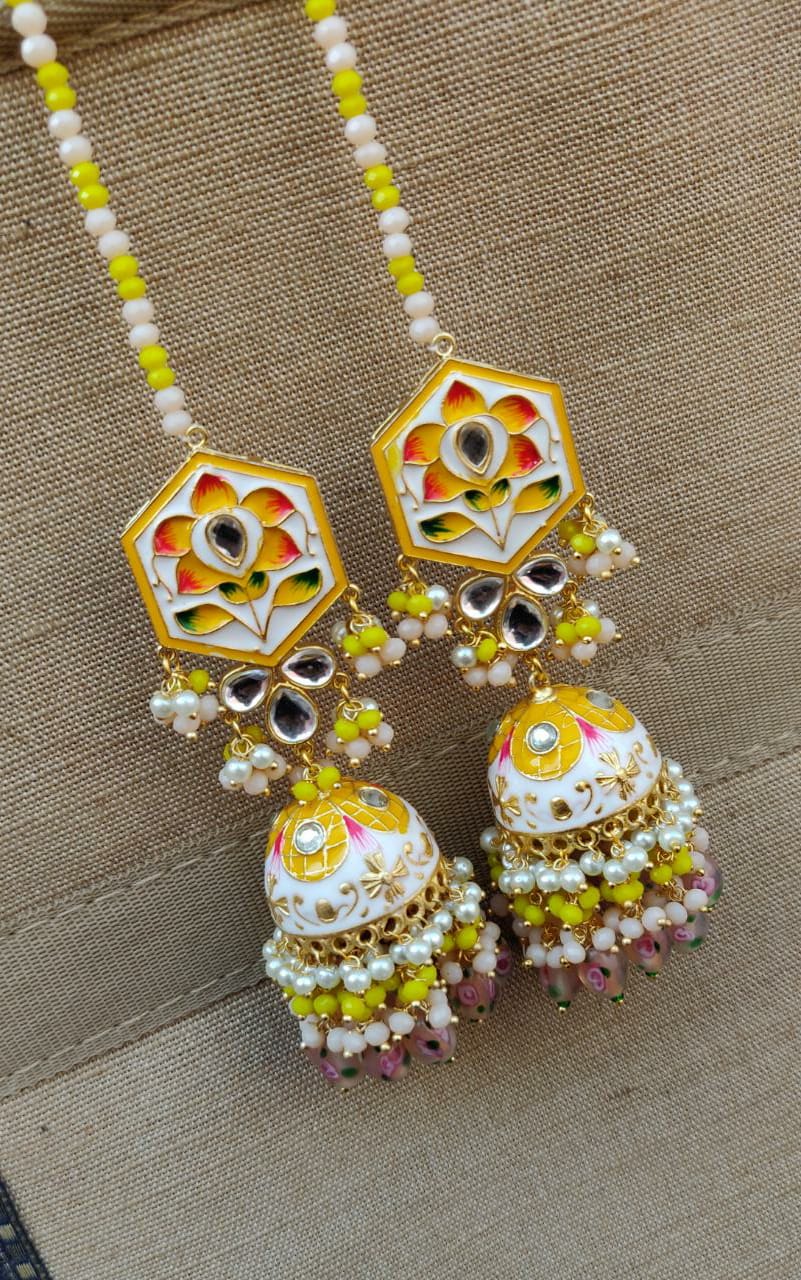 Harvey Meenakari Jhumkas