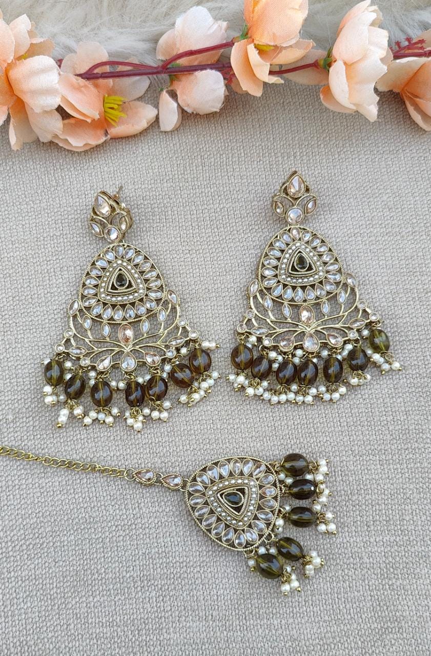 Vidhi Polki Earrings Tikka