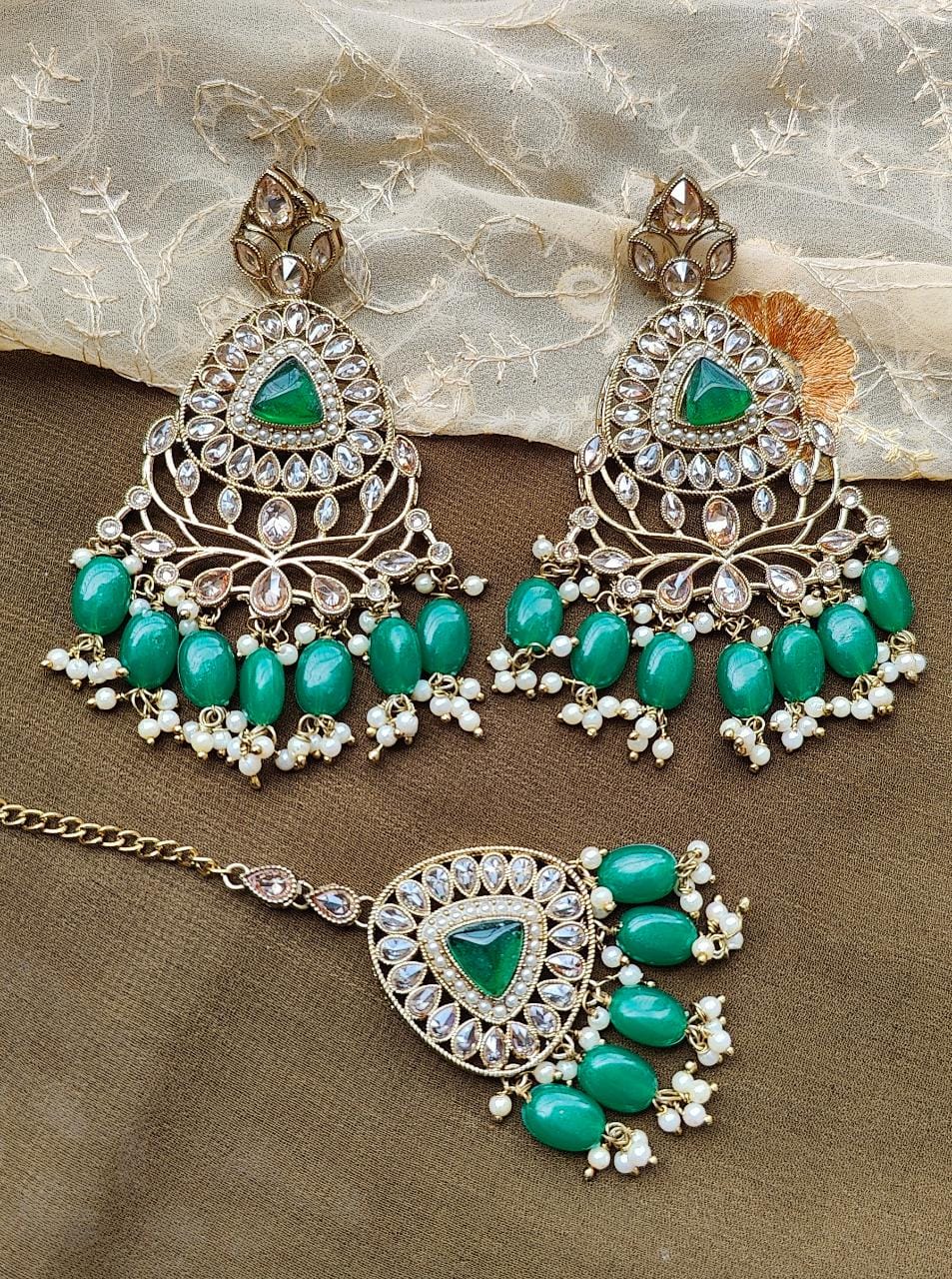 Vidhi Polki Earrings Tikka